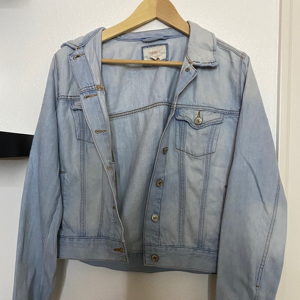 light blue "denim" jacket